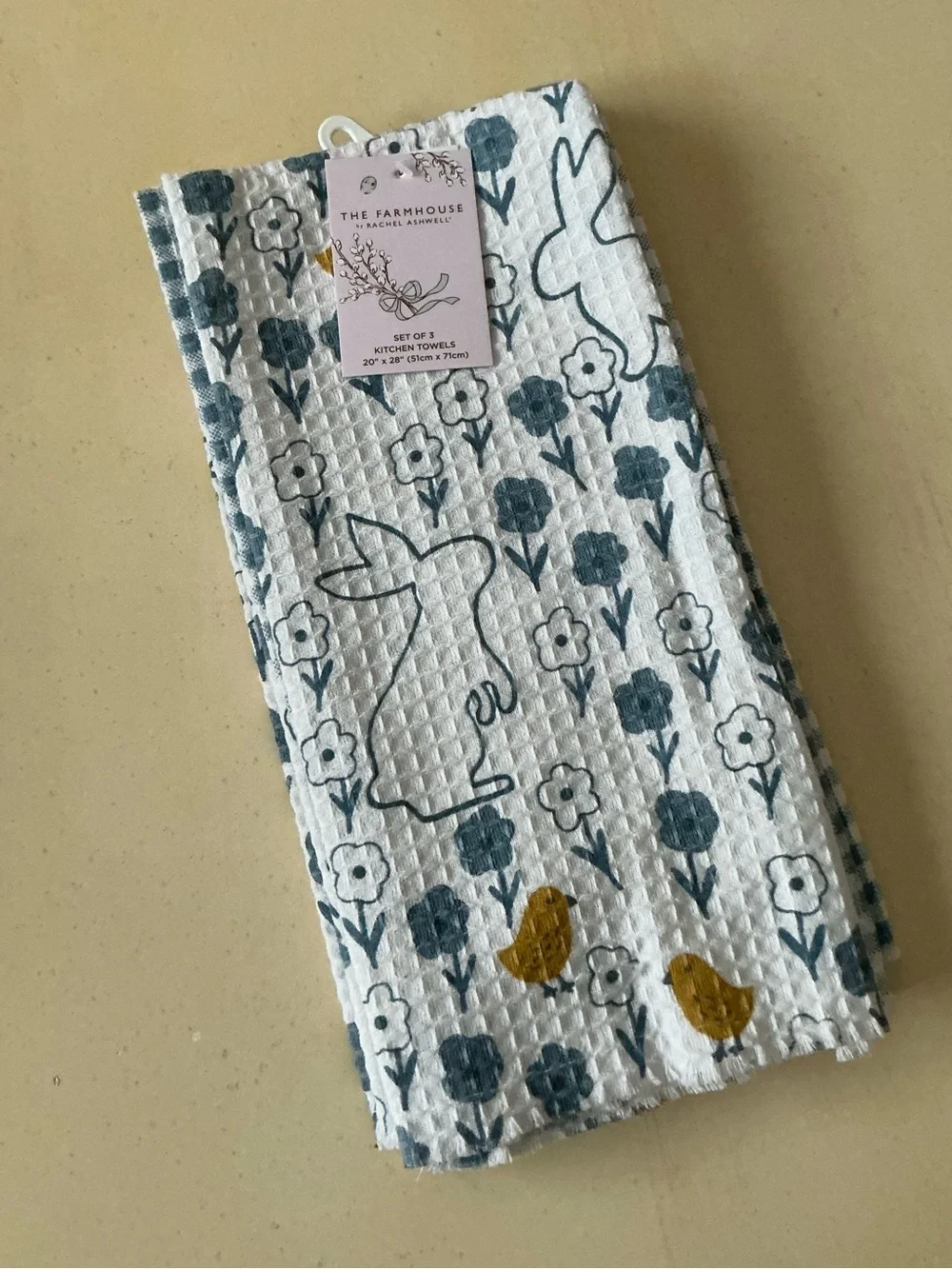 NWT Set/3 Spring Easter Bunny Design Kitchen Dish Towels 🐇